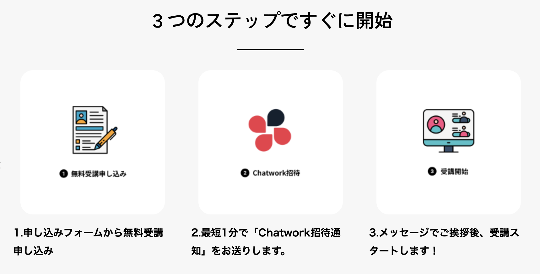 ３つのステップですぐに開始 【無料受講できる】シニア向けパソコンスクール 佐世保市